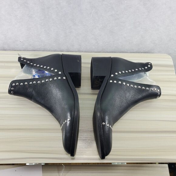 Sz 7 Steve Madden Conspire Booties Black Studs Studded Leather Ankle Boots - Picture 6 of 11